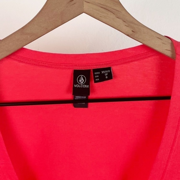 NWT Volcom Nothin But Stone Babydoll Short Sleeve Button Front Mini Dress - Picture 8 of 10